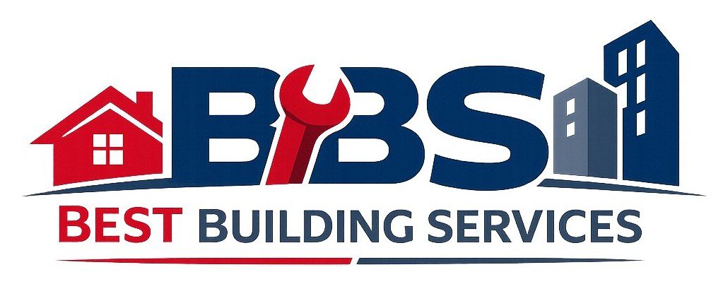 Logo for BBS Building Services with a wrench symbol.